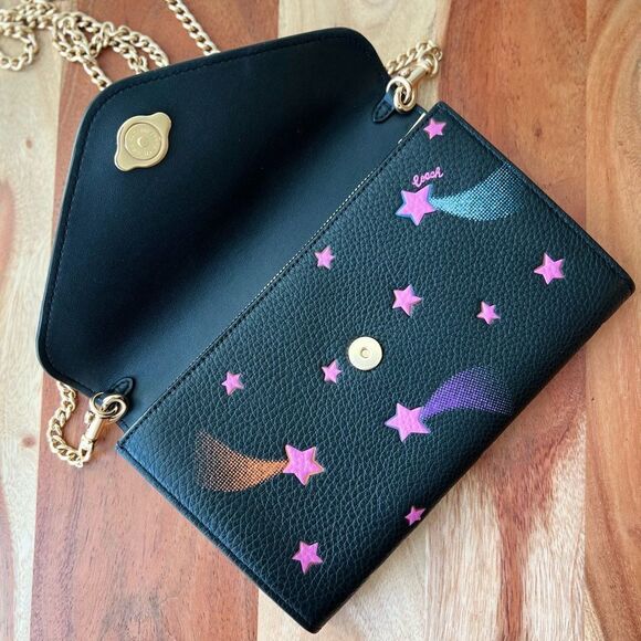 NWT Coach Tammie Clutch Crossbody With Disco Star Print - Picture 5 of 7